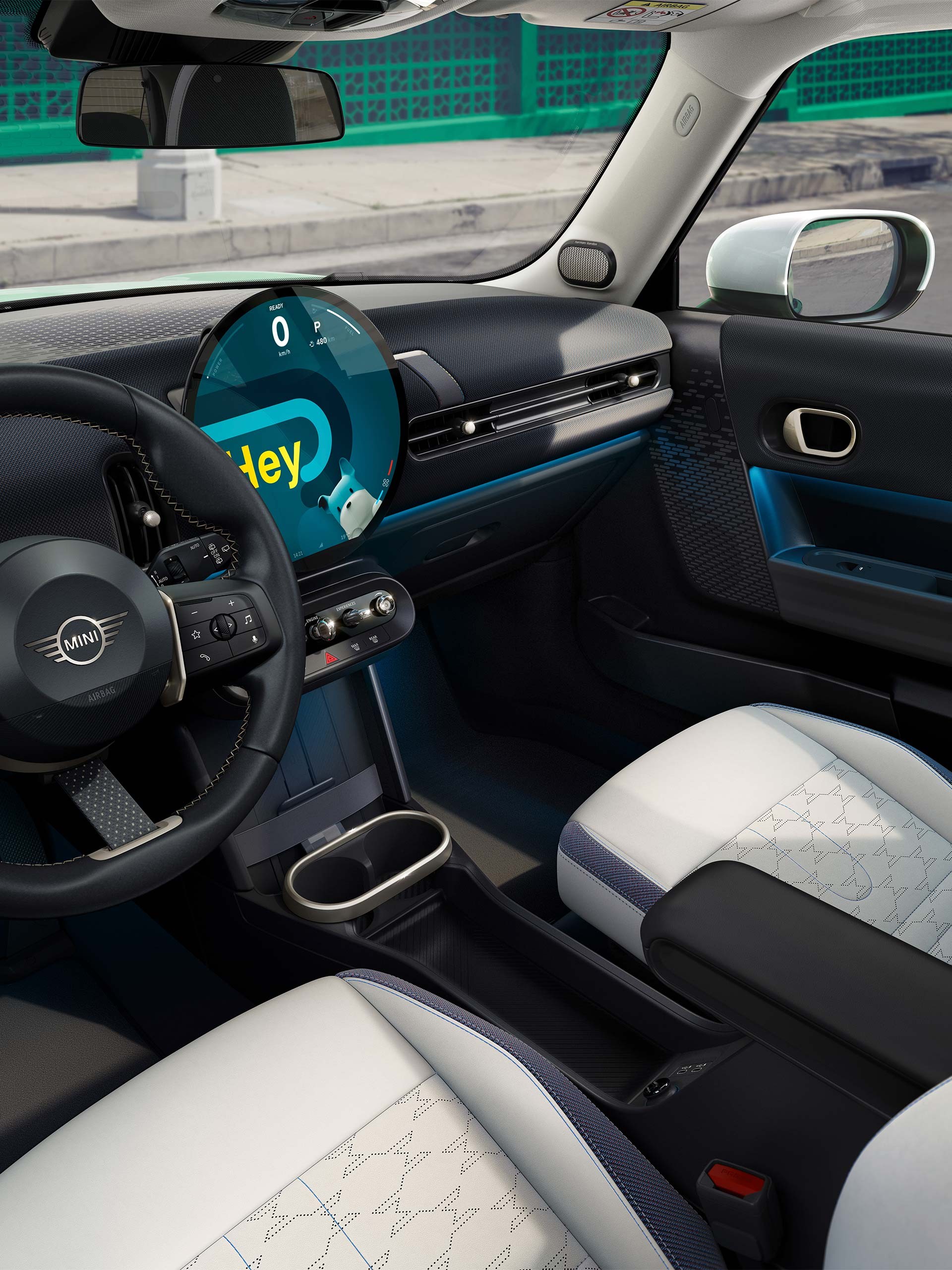 The dashboard of the New MINI Cooper.